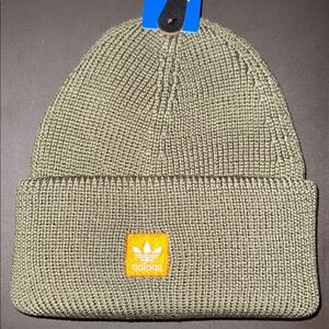 Adidas Unisex Terrace Beanie Olive Strata Green/EQT Orange/White, One Size